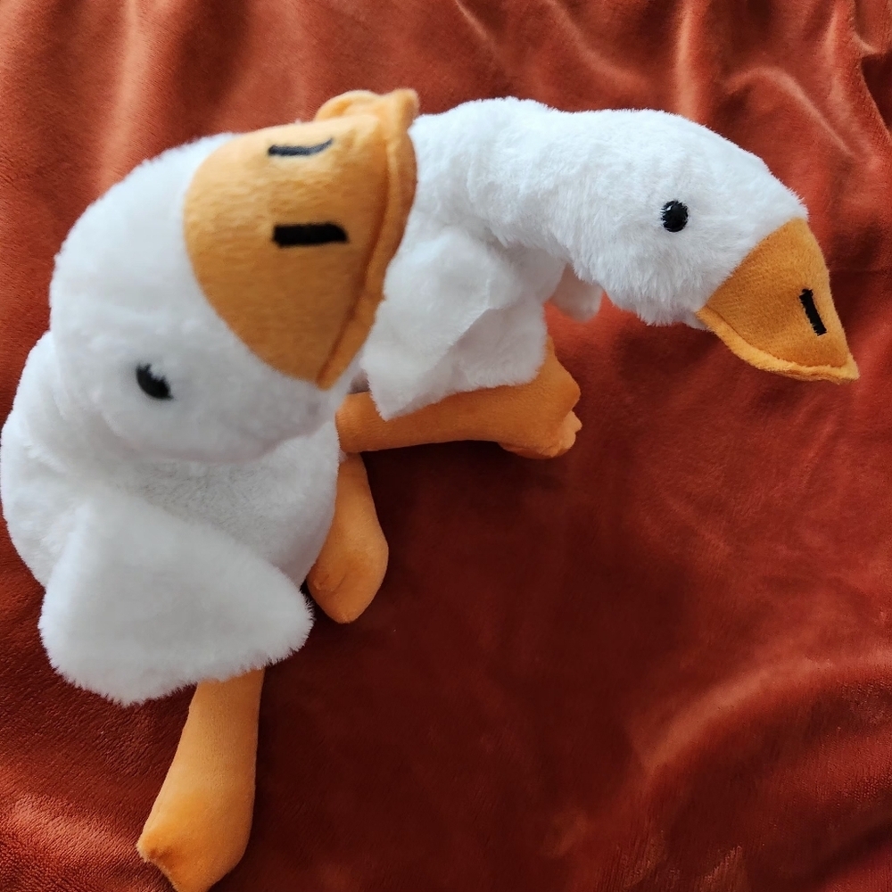 2-White Goose Plush-Soft Swan Stuffed Animal Pillow Huge Cute Cozy Goose. NEW!!